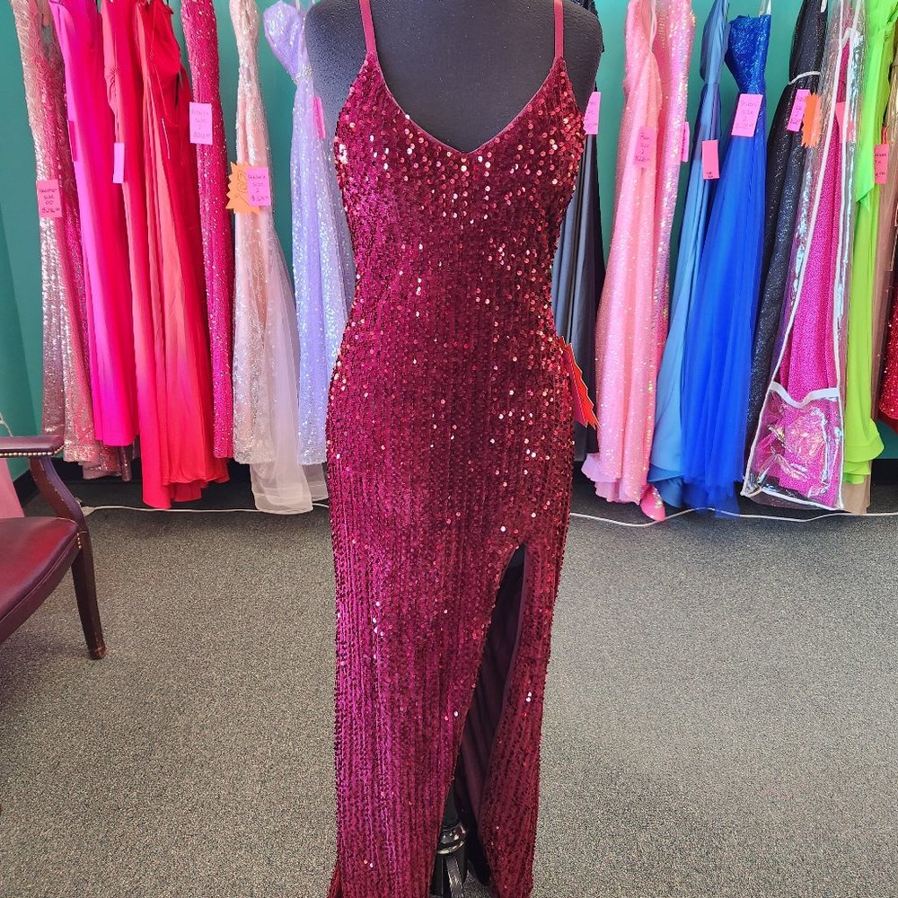 Prom Dress Orchid 7842 Burgundy Size 10 Party Dress/Evening Gown